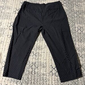 Rafaella Classic Size 16 Black and White Polka Dot Cropped Capri Pant